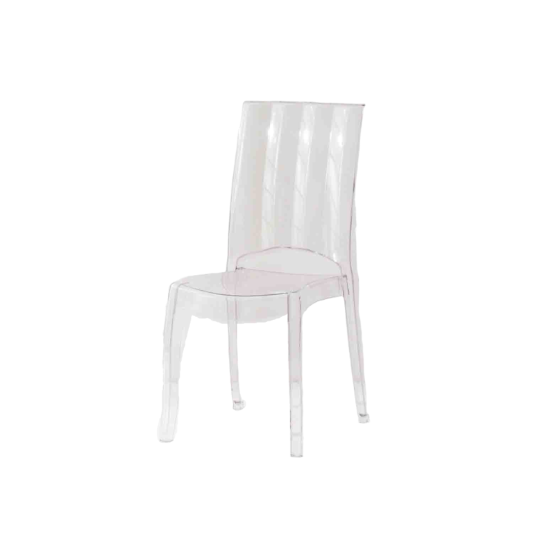 Plastic Chair (4 Chairs) - Transparent & Durable | LEUKHOME