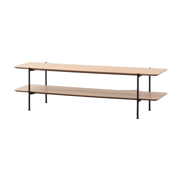 Coffee Table Oak Veneered MDF - Space Expansion | LEUKHOME