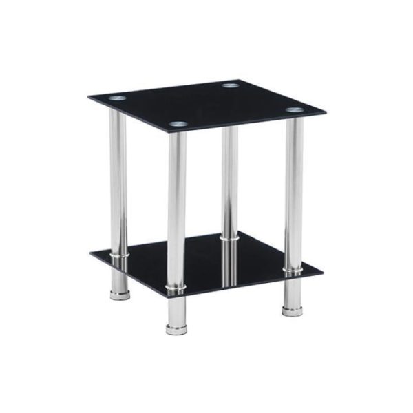 Square Black Glass Coffee Table