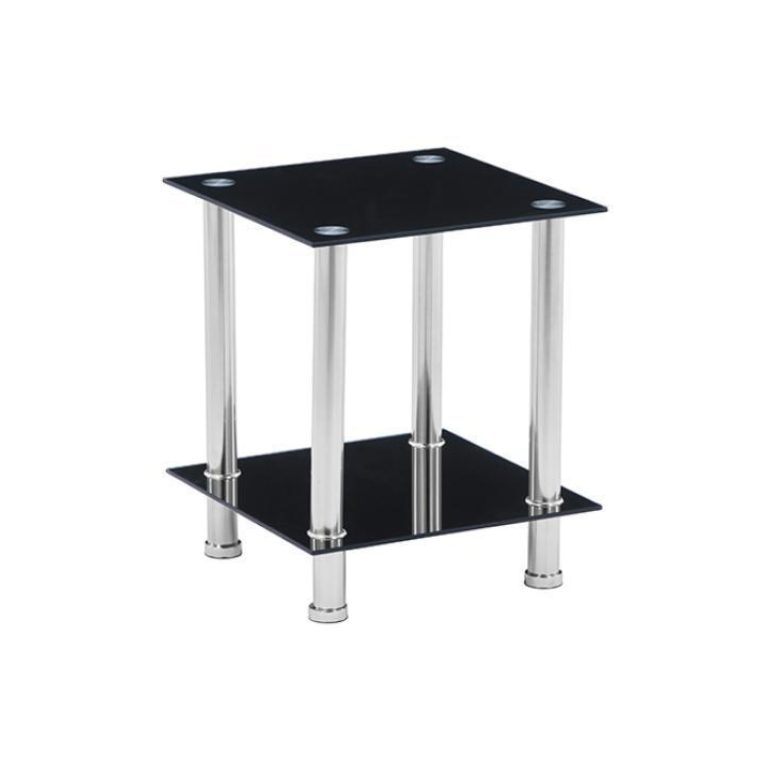 Square Black Glass Coffee Table
