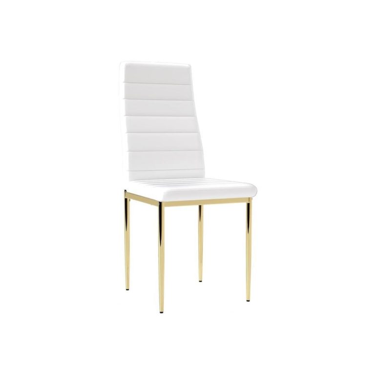 White PU Dining Chairs Set of 4