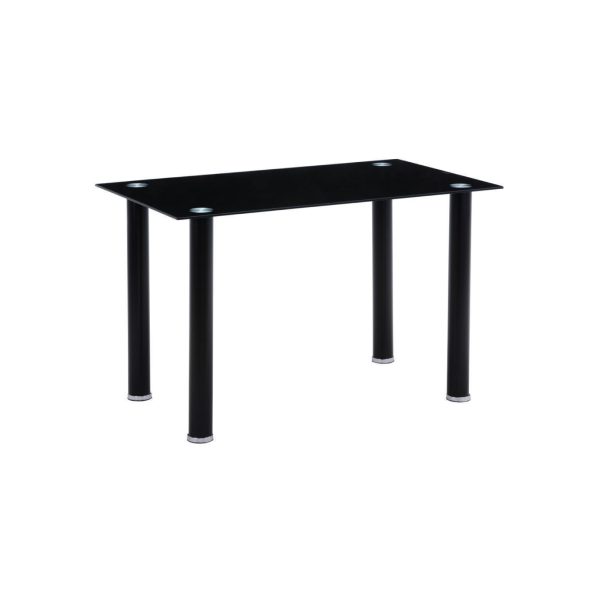 Black Rectangular Glass Dining Table