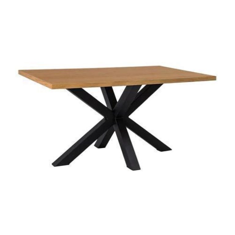 Rectangle Dining Table - Wood-like & Industrial Style | LEUKHOME