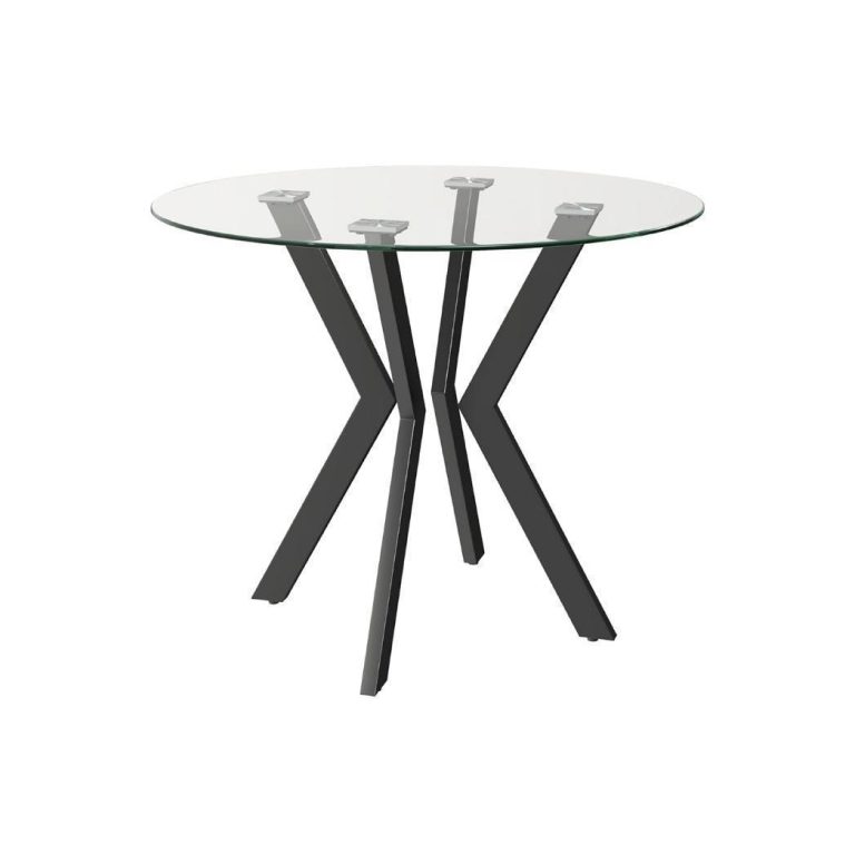 Round Dinning Table Set Glass Modern Table