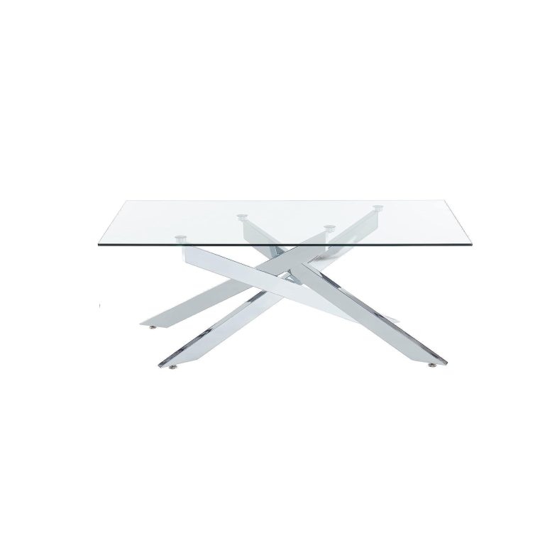 Rectangular Glass Console Table - Mirror Art Design | LEUKHOME