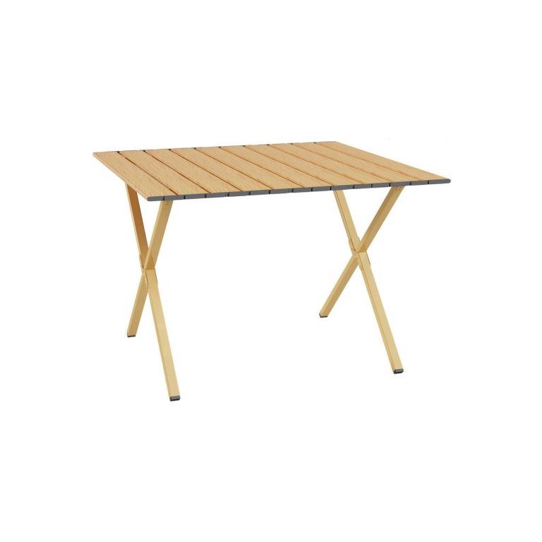 Yellow Coated Metal Coffee Table