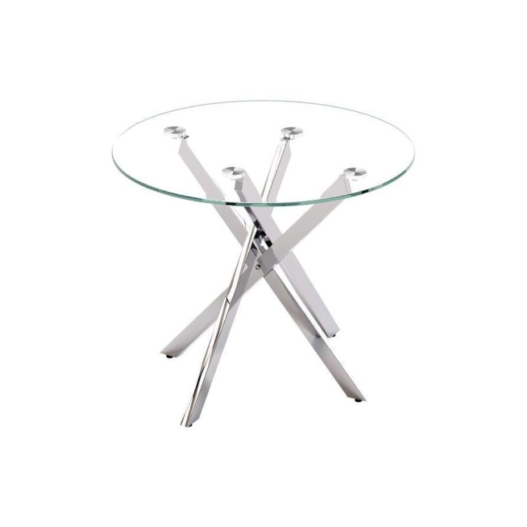 Round Glass Coffee Table - Transparent & Spacey | LEUKHOME