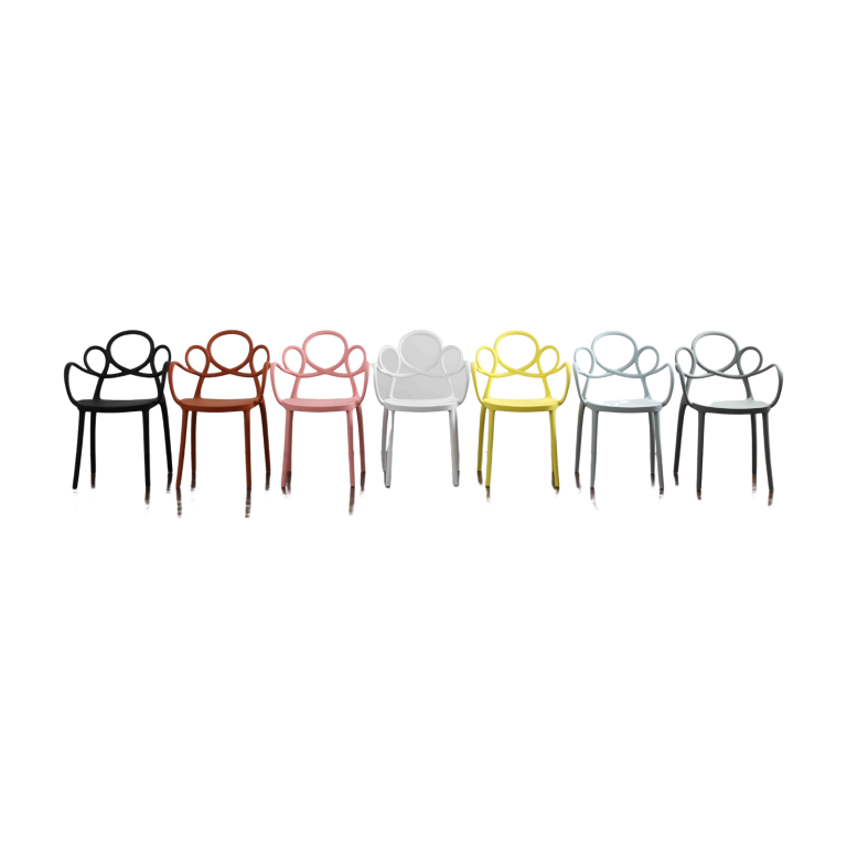 Plastic Chair PP (4 Chairs) - Artistic Sculpture Design | LEUKHOME