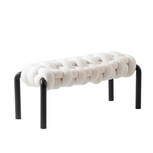 Sofa Lounge | Soft Knit & Metal Blend | LEUKHOME