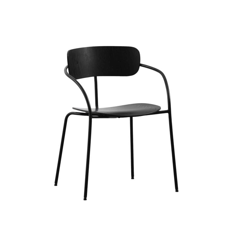 Dining Chair (2 Chairs). Minimalist Color Combination | LEUKHOME