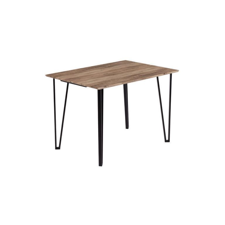 Rectangular Dining Table with Wood - like MDF Top | LEUKHOME