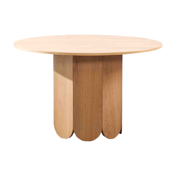 Dining Table Oak Veneer - Natural Wood Grain | LEUKHOME