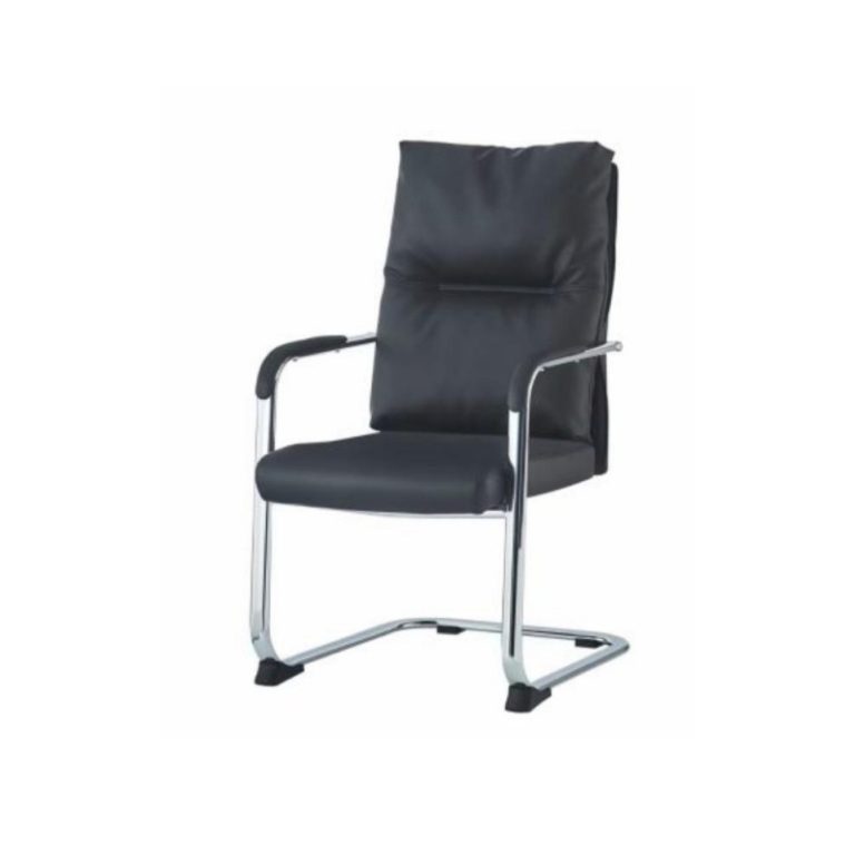Black PU Office Chair - Comfortable Support | LEUKHOME