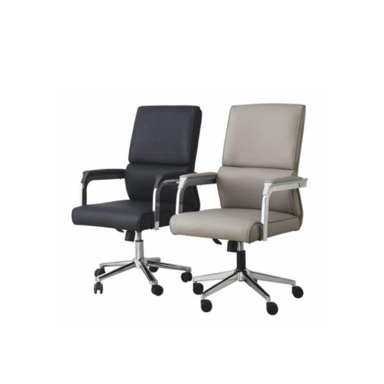 PU Office Chair with Ergonomic Support | LEUKHOME