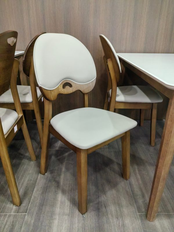 Comfortable Dining Chair Curved Backrest Design | LEUKHOME