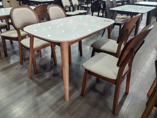 Dining Table Artificial Stone Oak LKD023DTYS | LEUKHOME