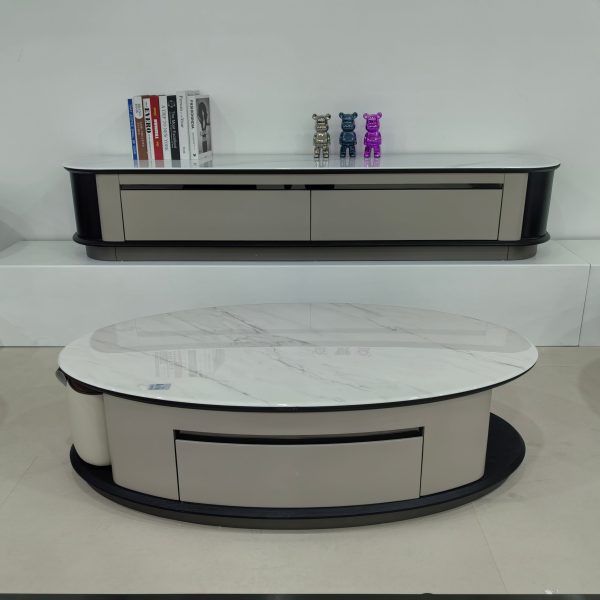 TV Stand Artificial Stone Baking Paint Raised LKLM1520TSFH | LEUKHOME