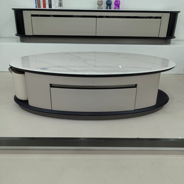 Coffee Table Artificial Stone Baking Paint Raised LKLM1520CTFH | LEUKHOME
