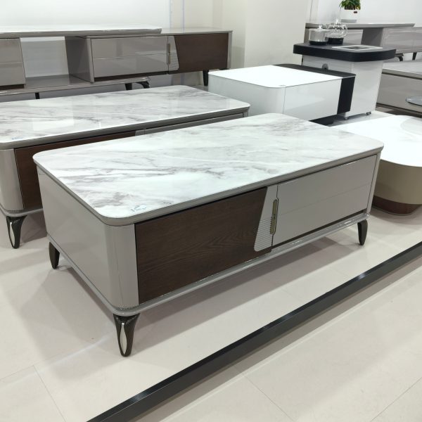 Coffee Table Artificial Stone Baking Paint LKLV5513CTFH | LEUKHOME