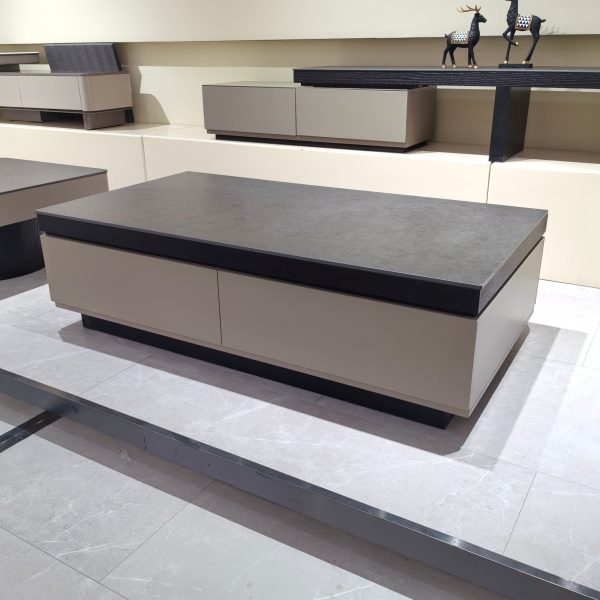 Coffee Table Sintered Stone Baking Paint Wood Veneer LKL050CTAYG | LEUKHOME