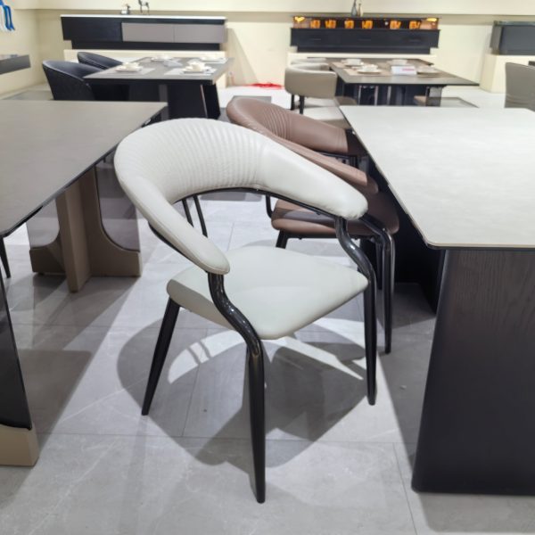 Dining Chair (2 Chairs) -Wraparound curved backrest | LEUKHOME