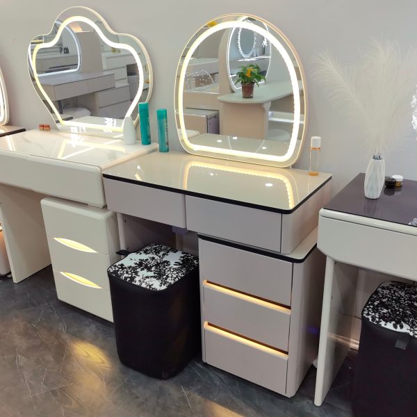 Elegant Dresser with Elliptical Mirror | LEUKHOME
