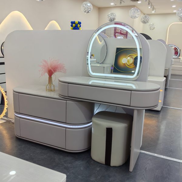 Charming Dresser with Surrounding Ambient Lights | LEUKHOME