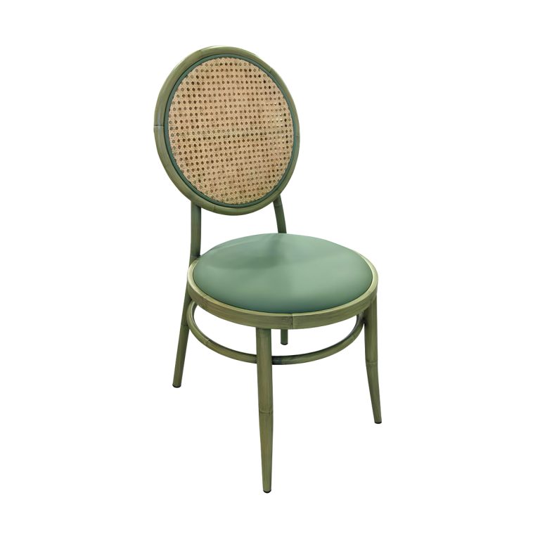 Mid Century Modern Retro Woven Comfy Chair with with metal legs