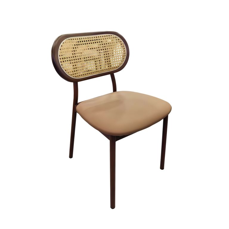 Mid Century Modern Retro Woven Comfy Chair with with metal legs
