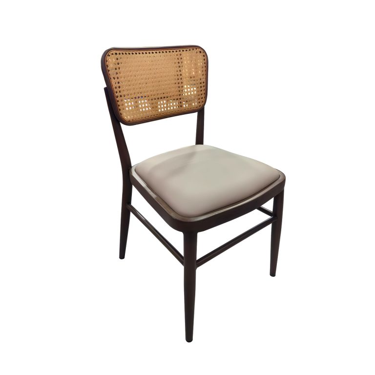 Mid Century Modern Retro Woven Comfy Chair with with metal legs