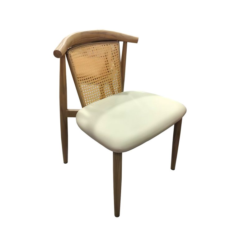 Mid Century Modern Retro Woven Comfy Chair with with metal legs