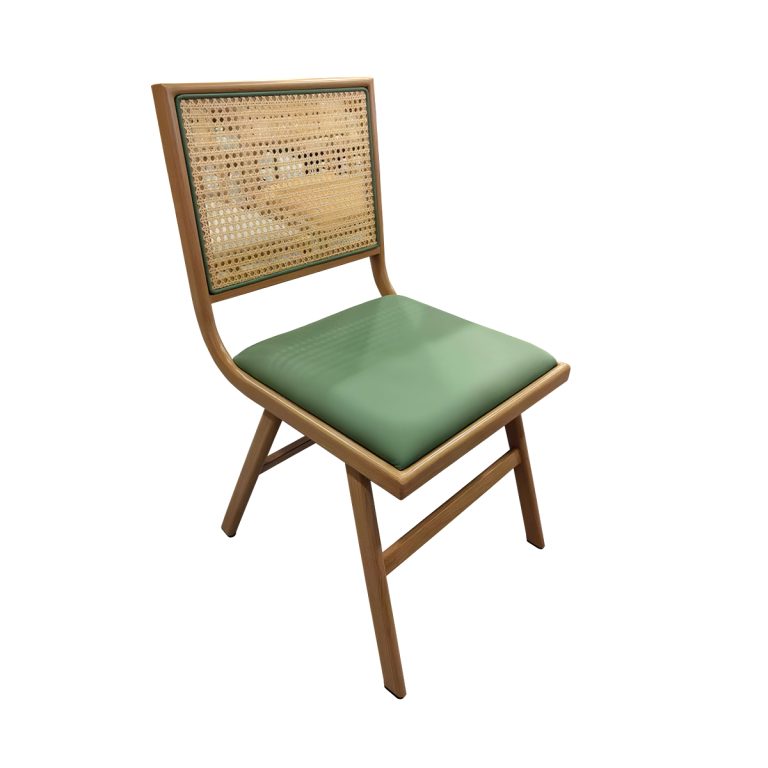 Mid Century Modern Retro Woven Comfy Chair with Metal Legs