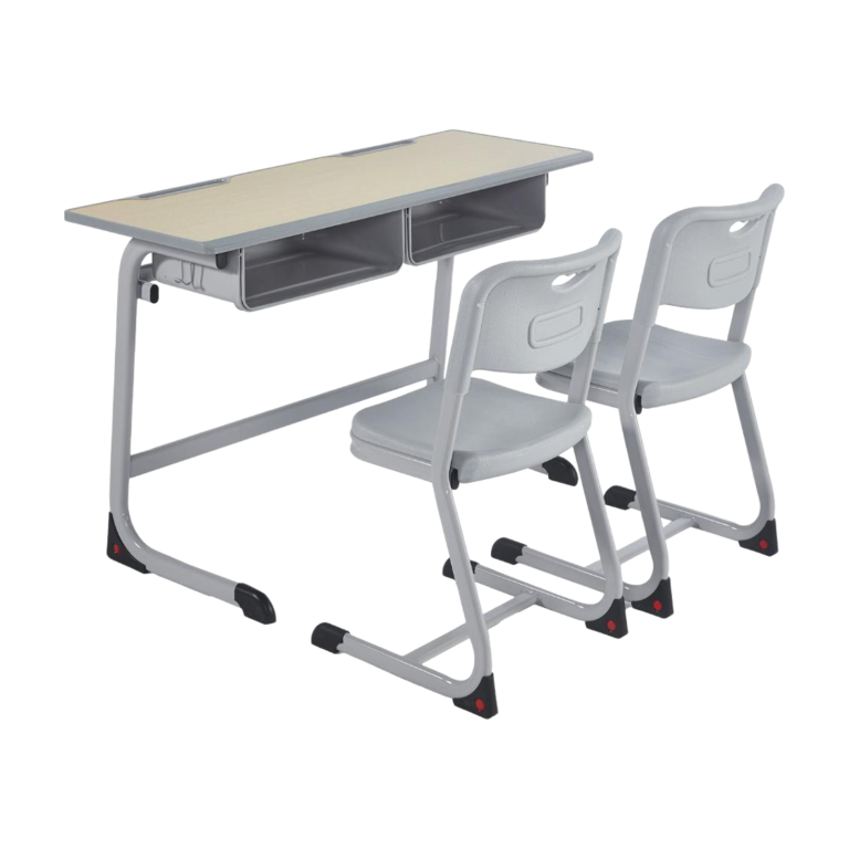 Double Desk and Chair, 1 Set (1 Table+2 Chairs) LKS101DKTSL | LEUKHOME