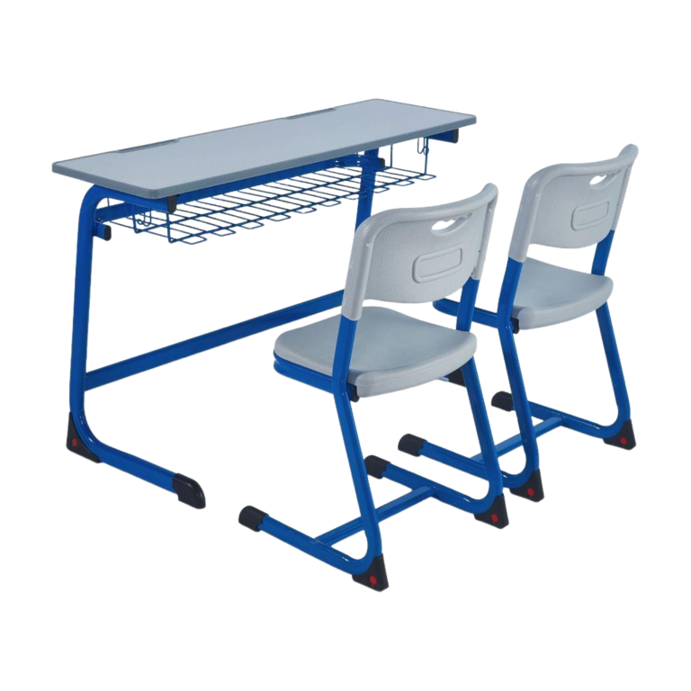 Double Desk and Chair, 1 Set (1 Table+2 Chairs) LKS102DKTSL | LEUKHOME
