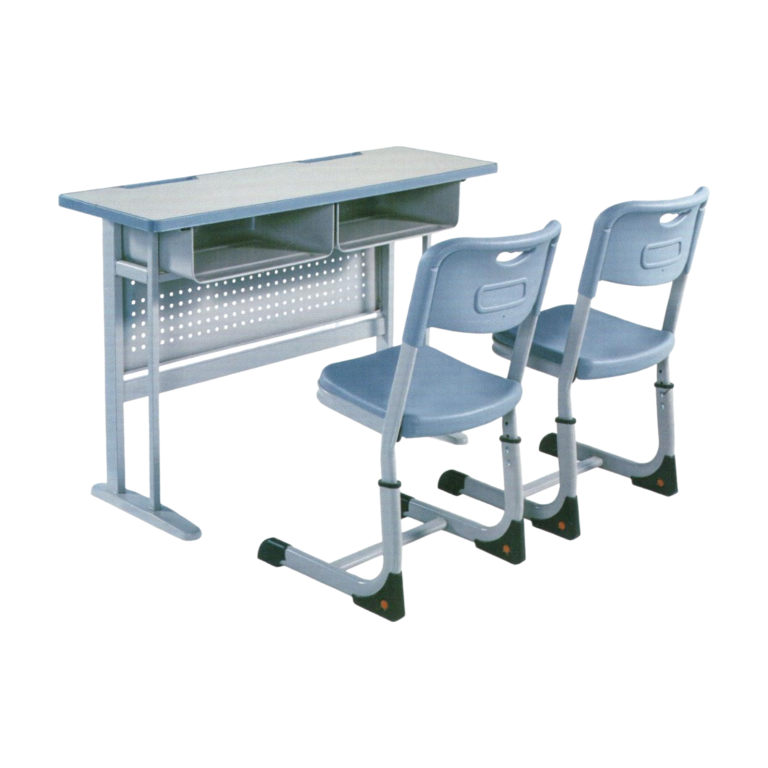 Double Desk and Chair, 1 Set (1 Table+2 Chairs) LKS104DKTSL | LEUKHOME